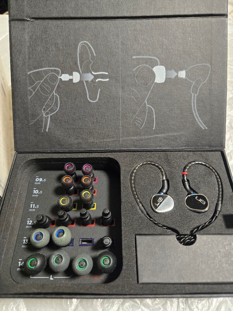 【整備済】UE900s 新品Knowlesダンパー 希少純正黒ケーブル 付属品