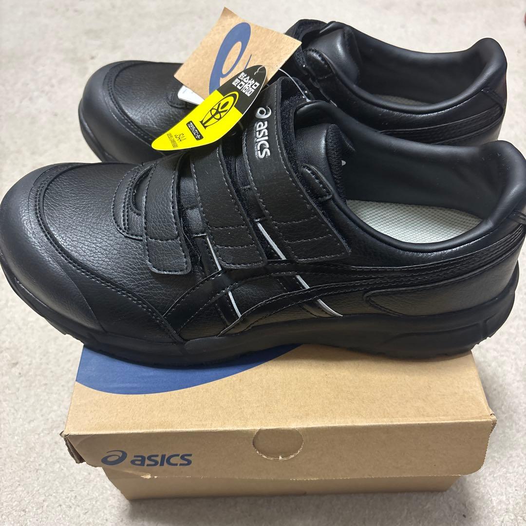asics 安全靴 黒 ベルクロストラップ JAA認証