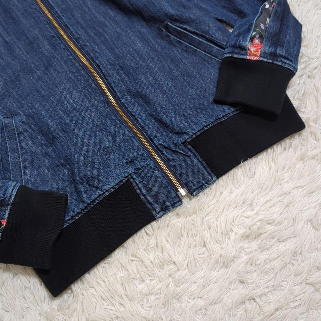 美品 希少30周年記念 M ディーゼル デニムブルゾン レース 花柄 インディゴ