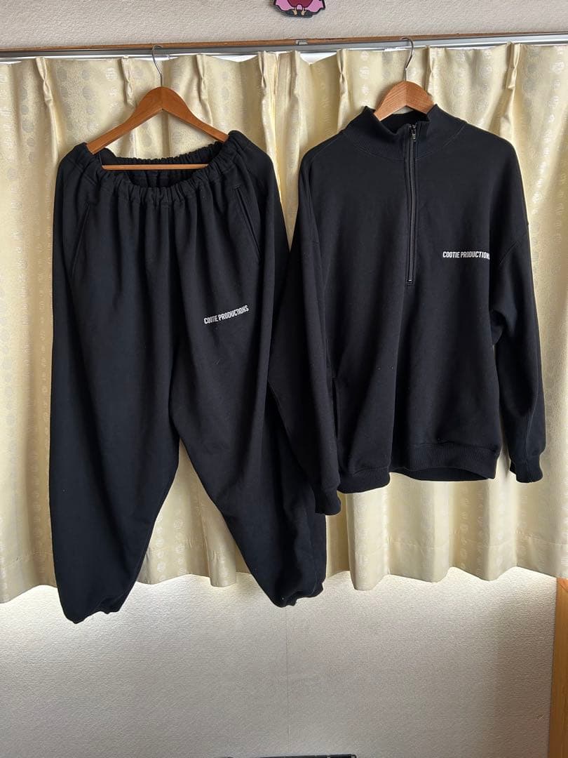 COOTIE PRODUCTIONS ブラック スウェットセット M