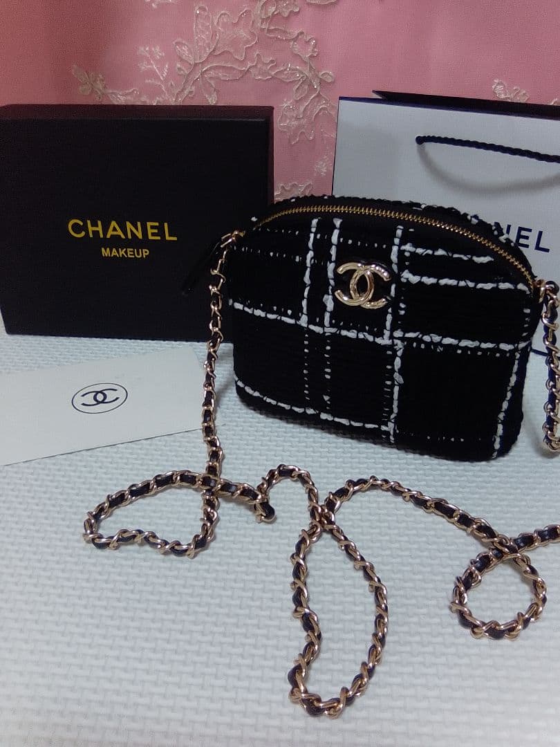 CHANEL ツイード チェック バッグノベルティ