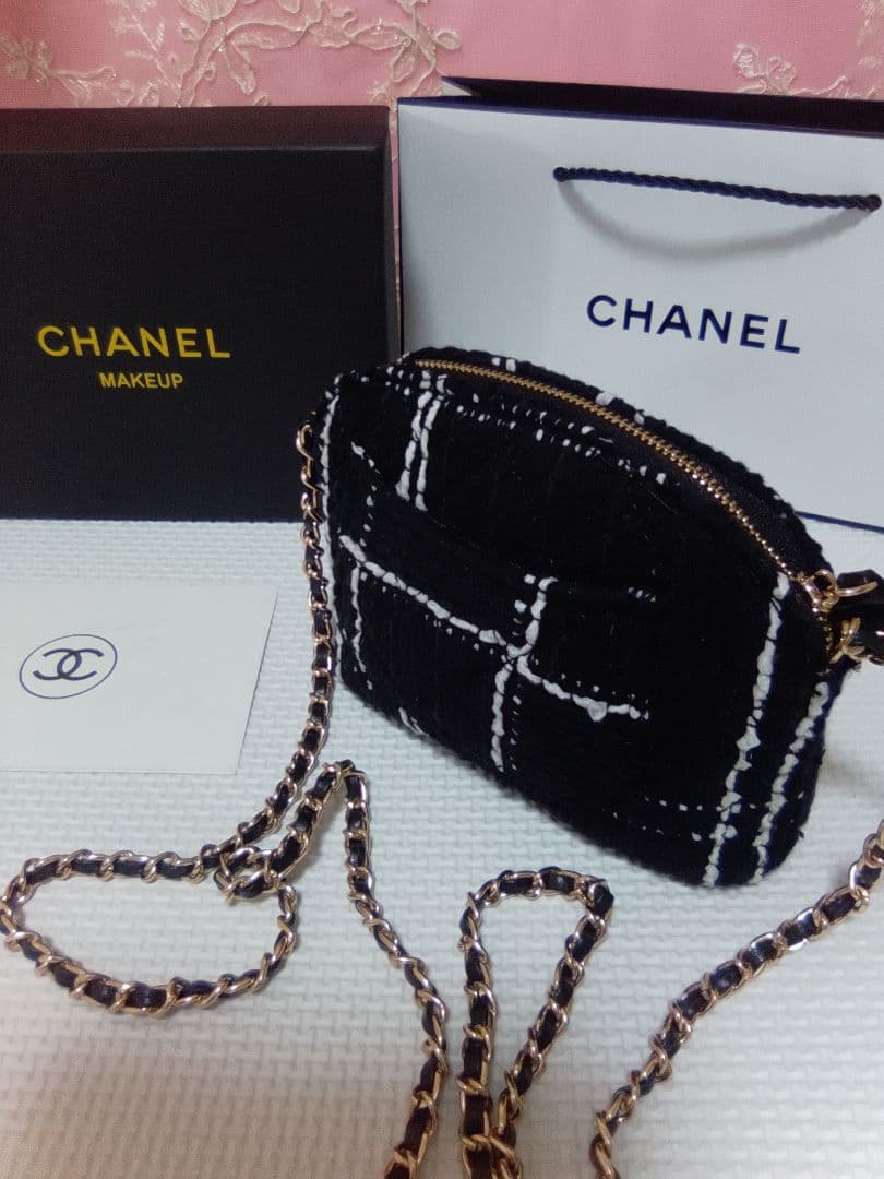 CHANEL ツイード チェック バッグノベルティ