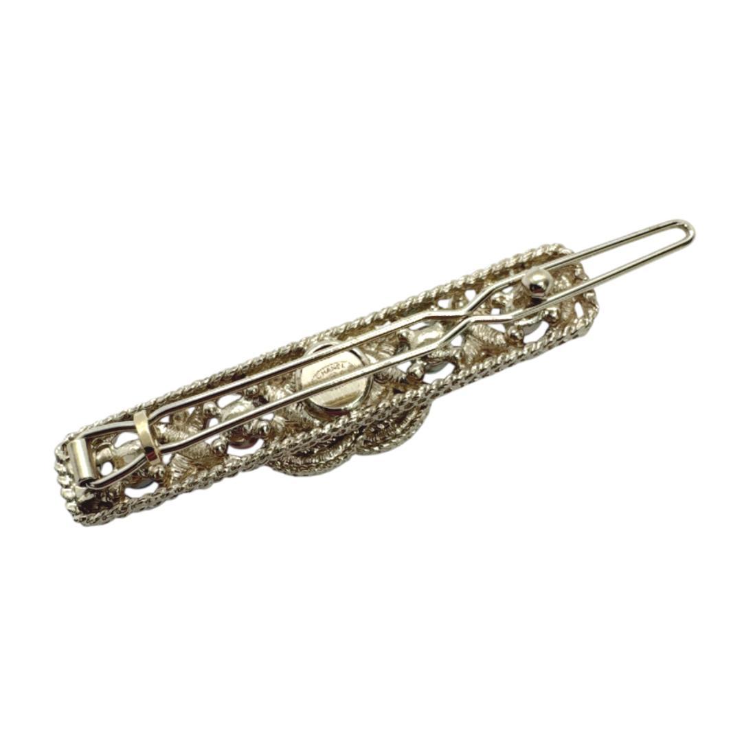 CHANEL バレッタ ココマーク ラインストーン カラーストーン C21 P