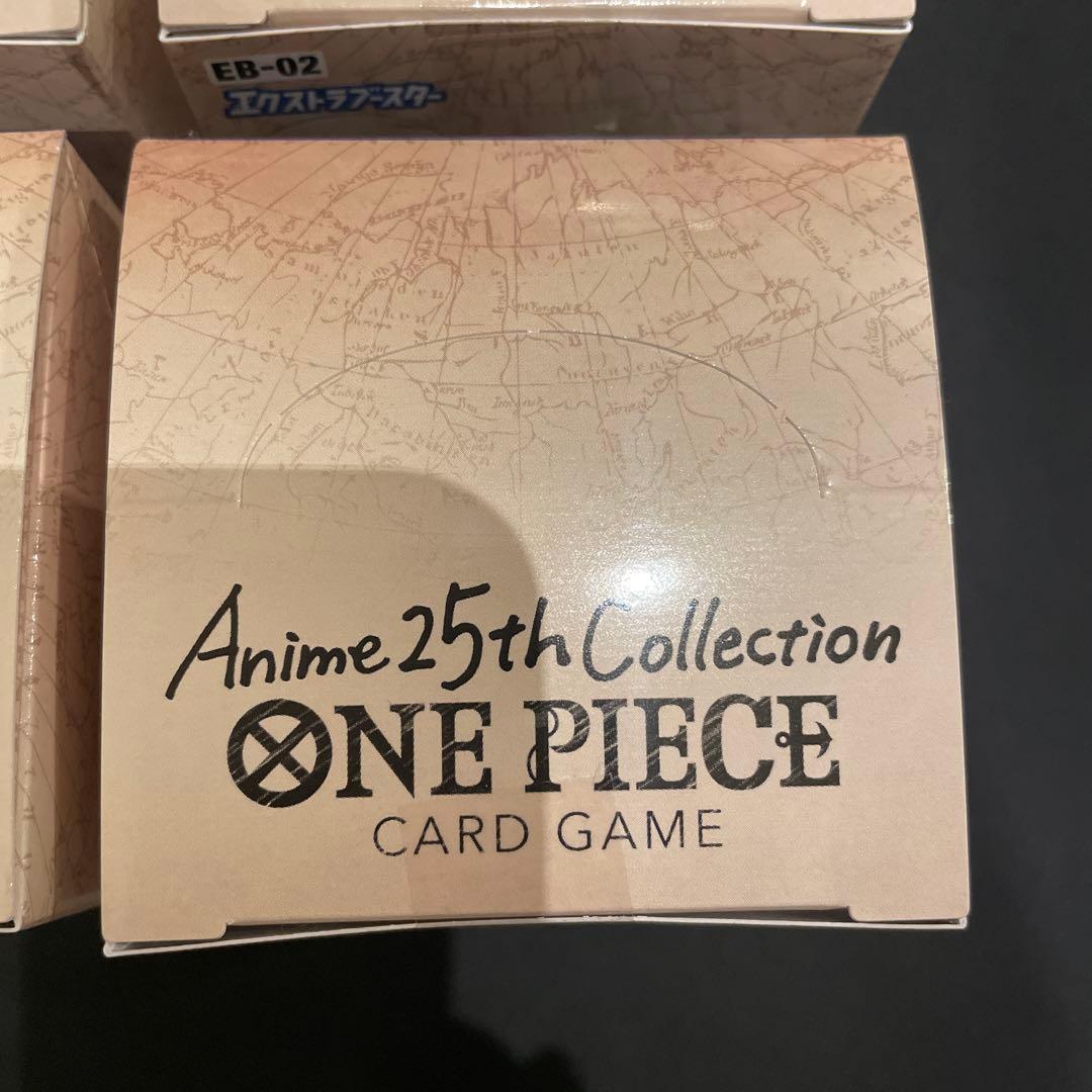 テープ付き ワンピースカード アニメ 25周年 コレクション 3BOX セット