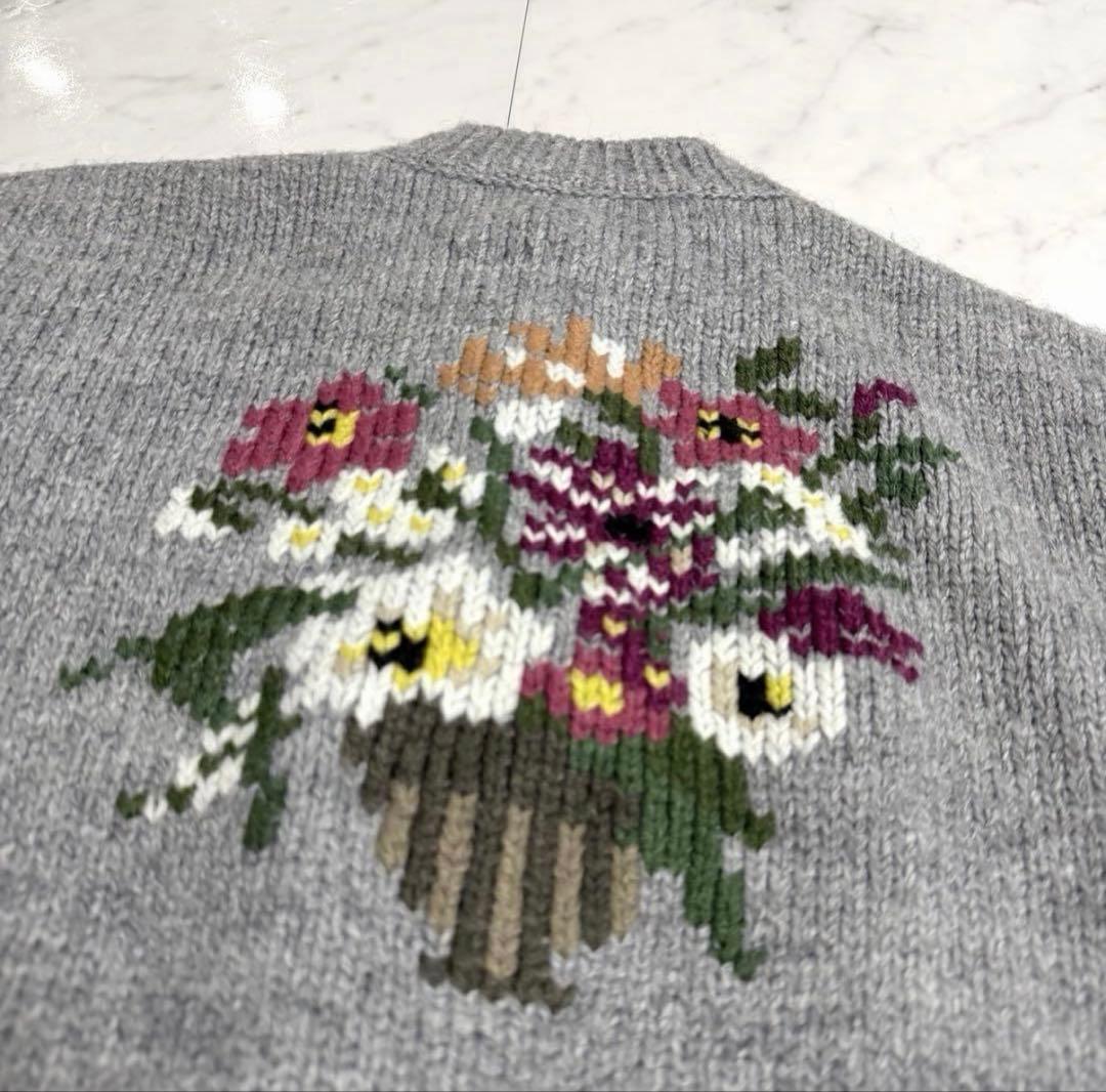 【美品】完売品✨️セブンテン フラワー 刺繍 ニット カーディガン ケイタマルヤマ