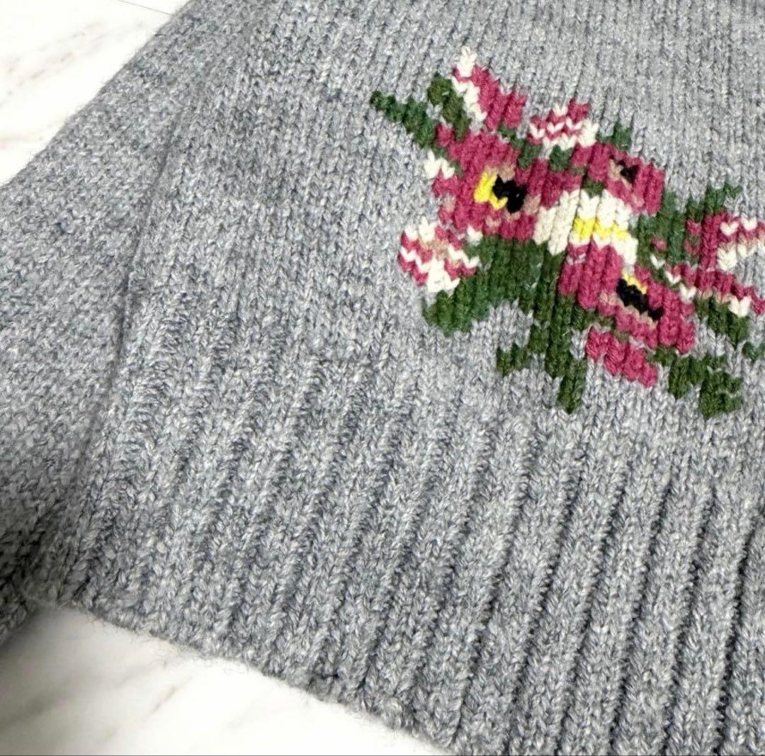 【美品】完売品✨️セブンテン フラワー 刺繍 ニット カーディガン ケイタマルヤマ