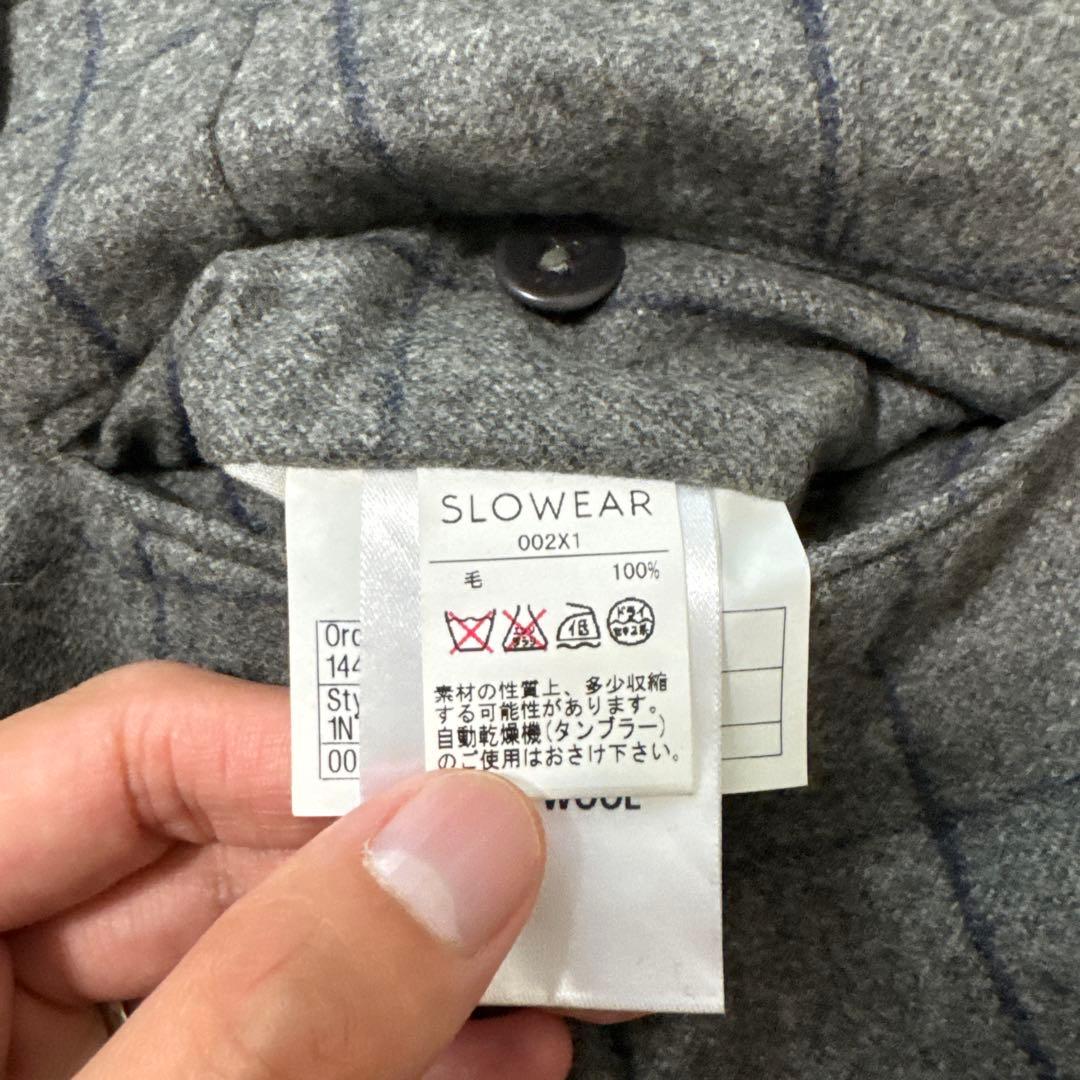 01 新品　タグ付　インコテックス　44 ウール　秋冬物　グレー　チェック
