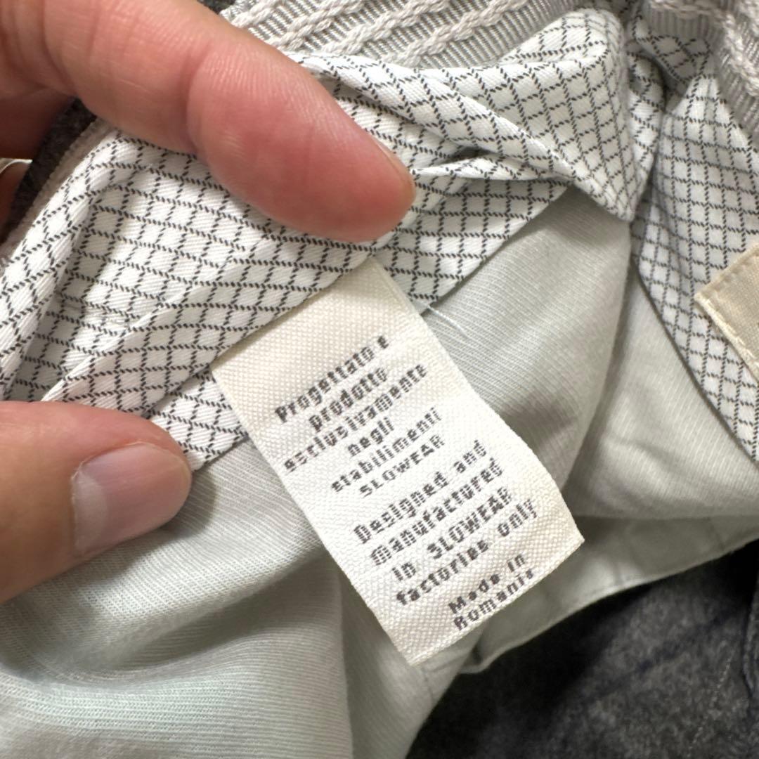 01 新品　タグ付　インコテックス　44 ウール　秋冬物　グレー　チェック