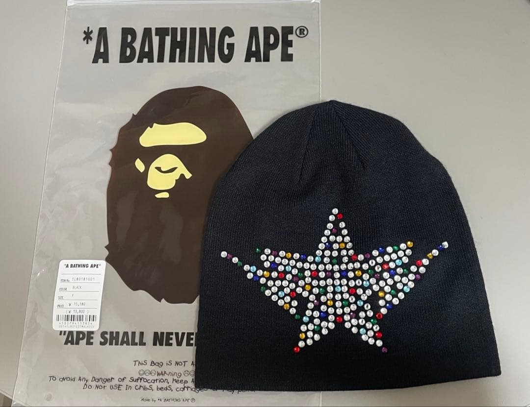 【A BATHING APE】COLOR STONE STA KNIT CAP