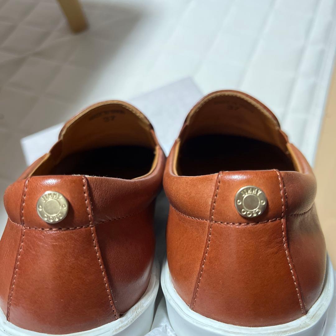 JIMMY CHOO ブラウンレザー スリッポン