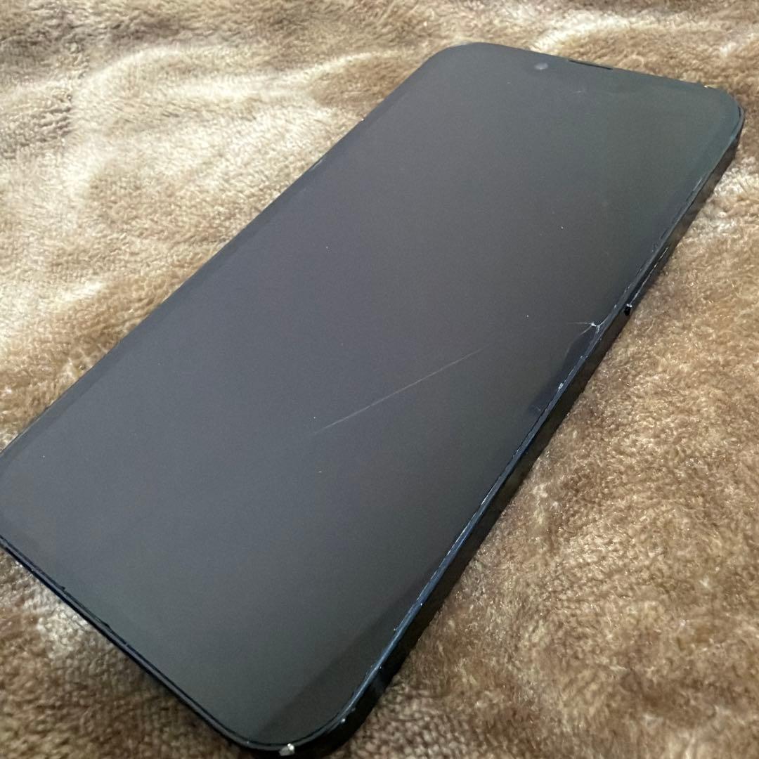 iPhone13 ミッドナイト 128GB 画面ひびあり