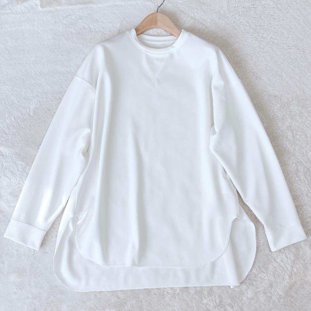 【極美品】RIVE DROITE リヴドロワ カットジョーゼットプルオーバー白