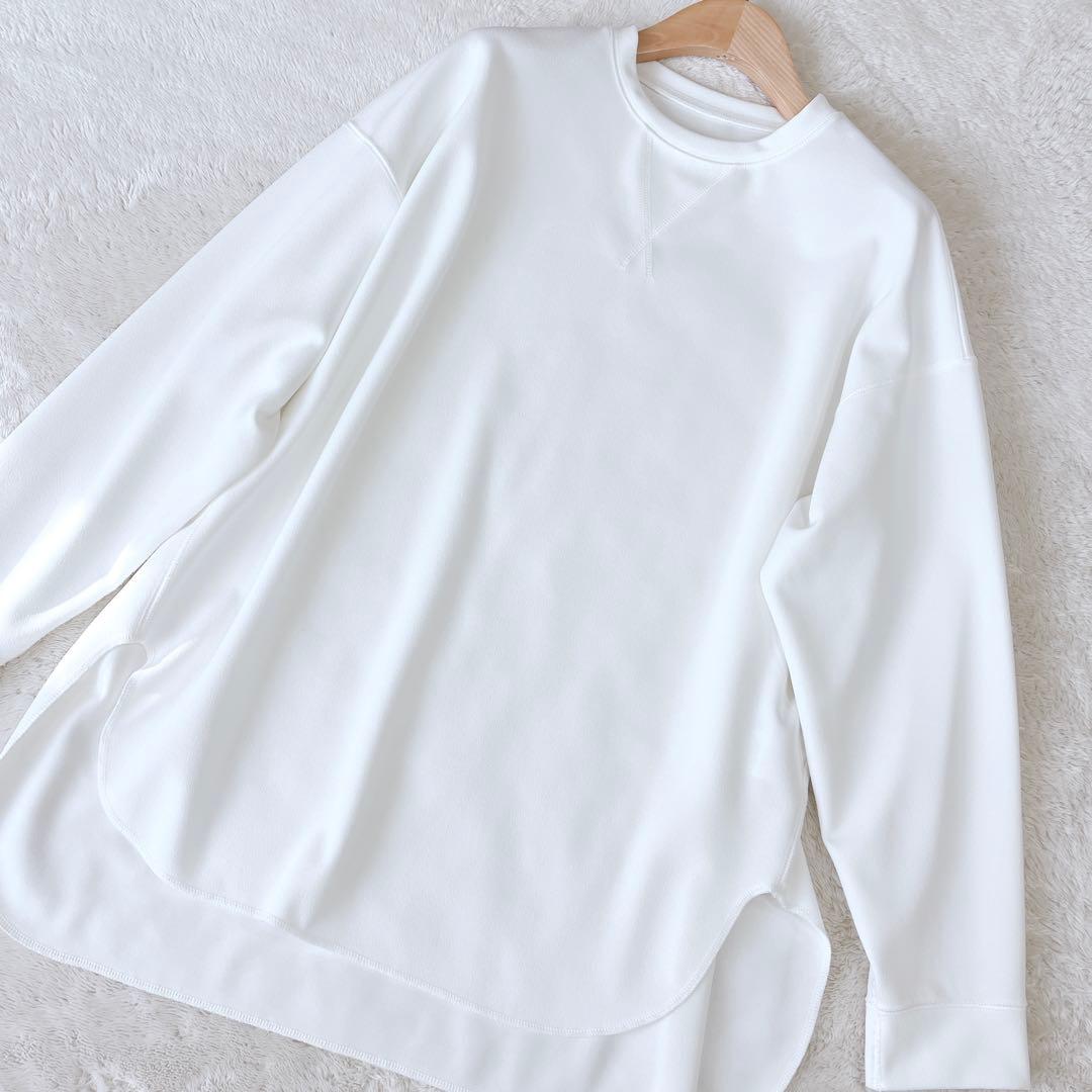 【極美品】RIVE DROITE リヴドロワ カットジョーゼットプルオーバー白