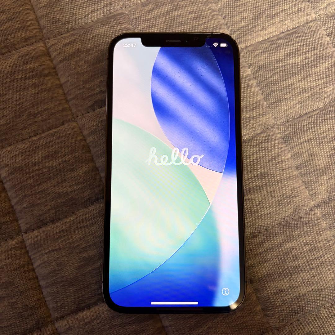 カラビンカiPhone12 Pro 本体 ブラック 強化ガラスフィルム付き