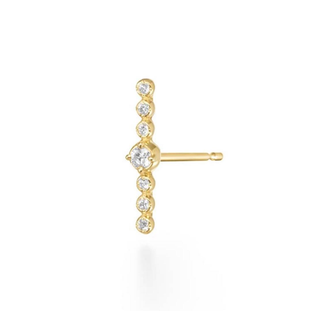AHKHA ピアス　K18　ダイヤモンド0.03ct　フィラモンシングル