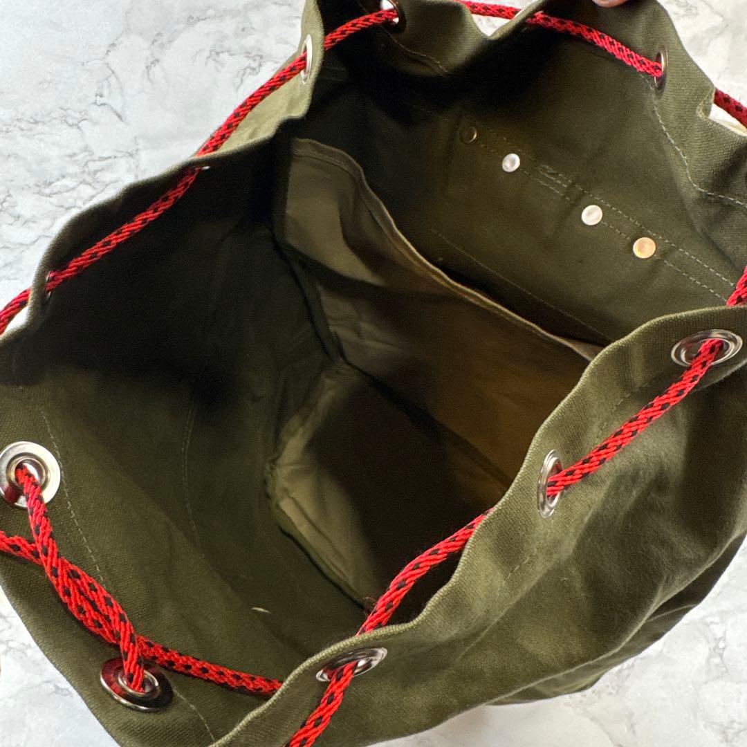 希少 旧タグ 一澤帆布 イチザワハンプ キャンバスリュック バックパック カーキ