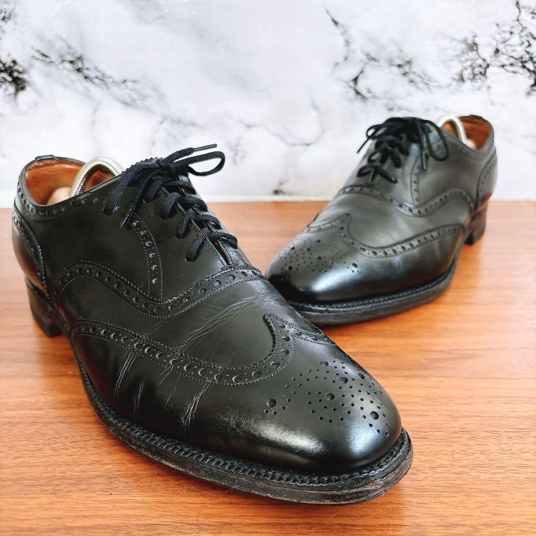 Church's チャーチ ウイングチップ メダリオン 黒　90F