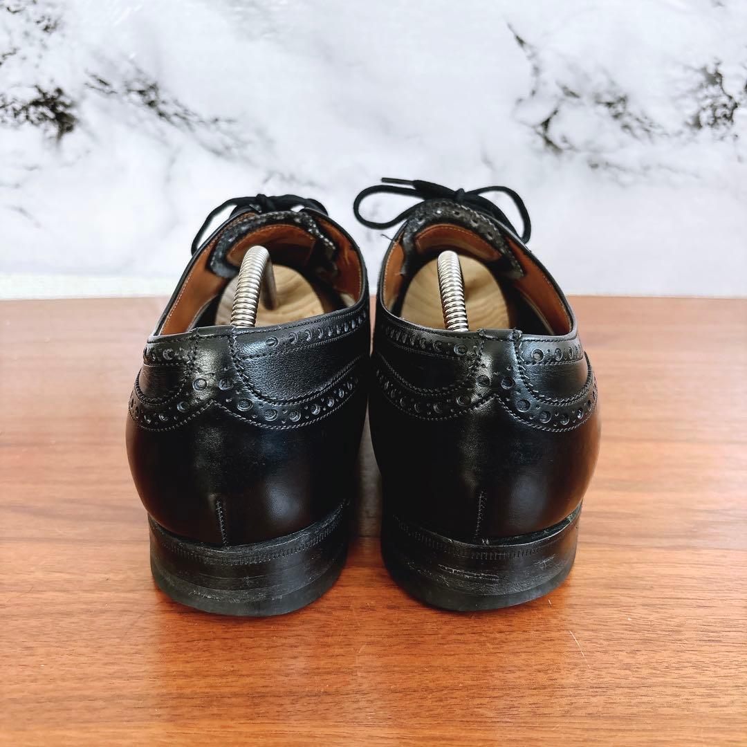 Church's チャーチ ウイングチップ メダリオン 黒　90F