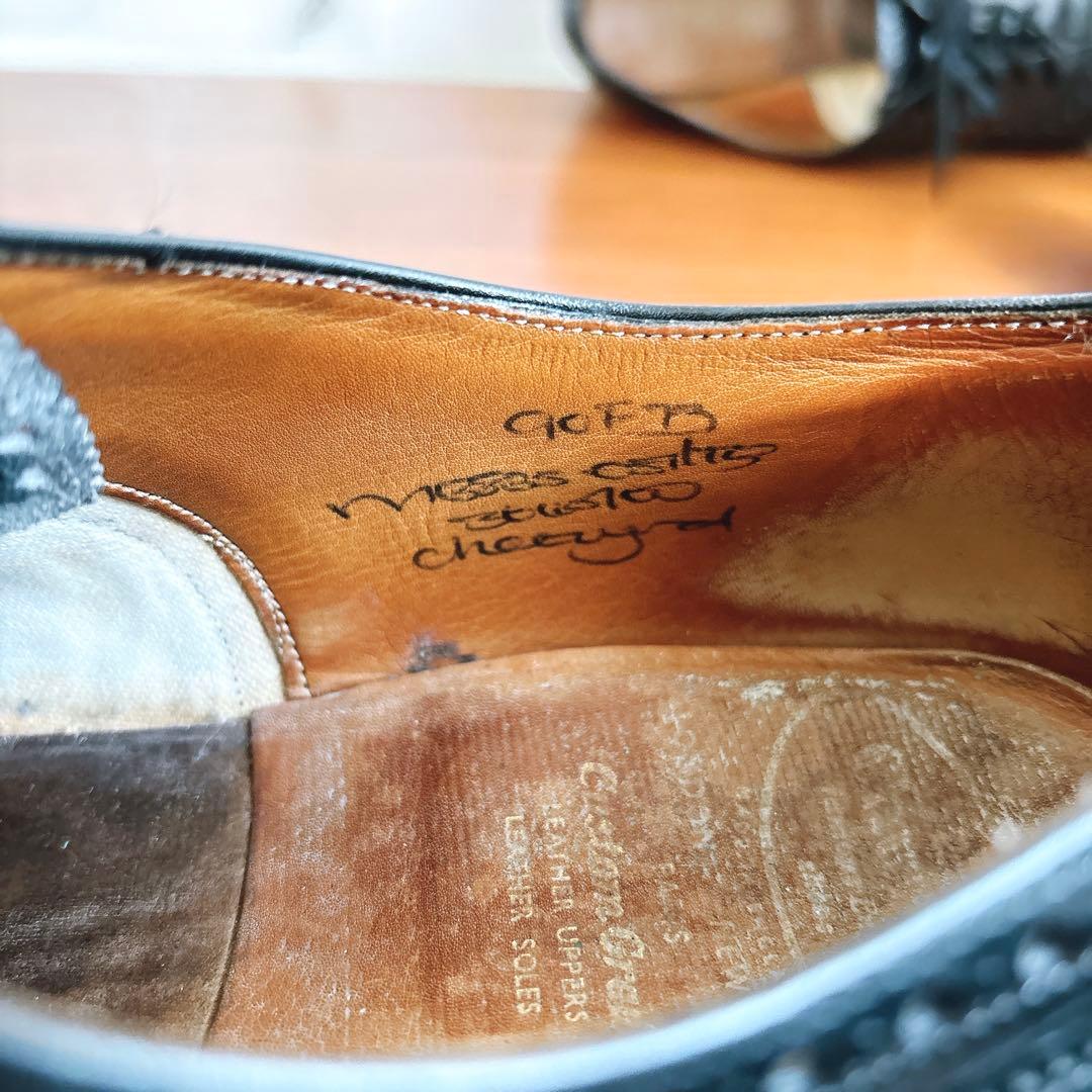 Church's チャーチ ウイングチップ メダリオン 黒　90F