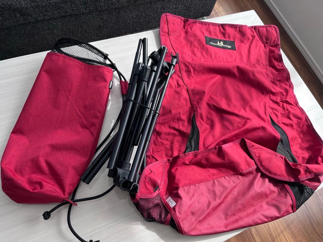 【美品】ogawa　アウトドアチェア ツーアングルチェアL／バーガンディ