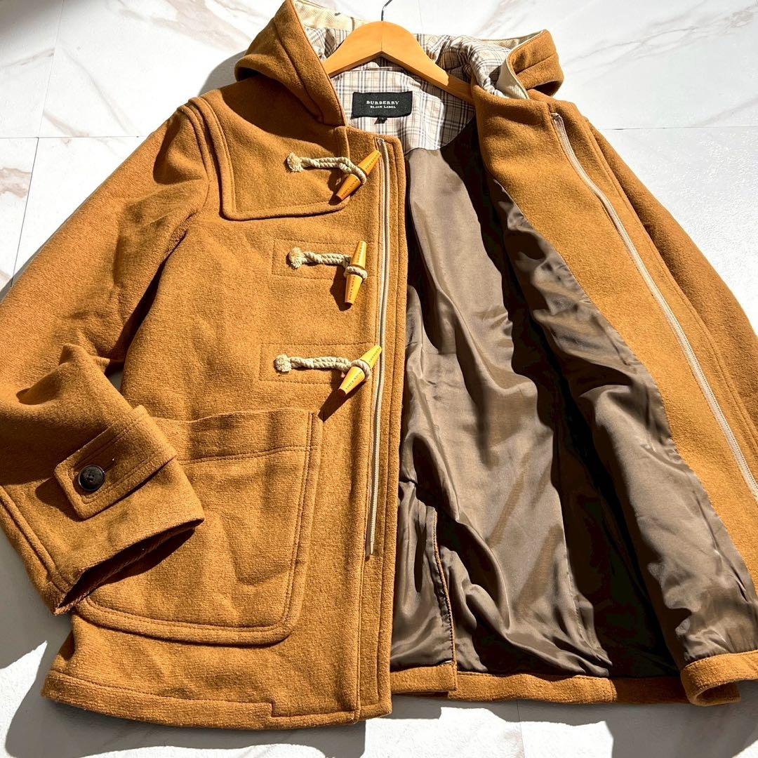 【希少】バーバリーブラックレーベル ダッフルコート ノバチェック イエロー L