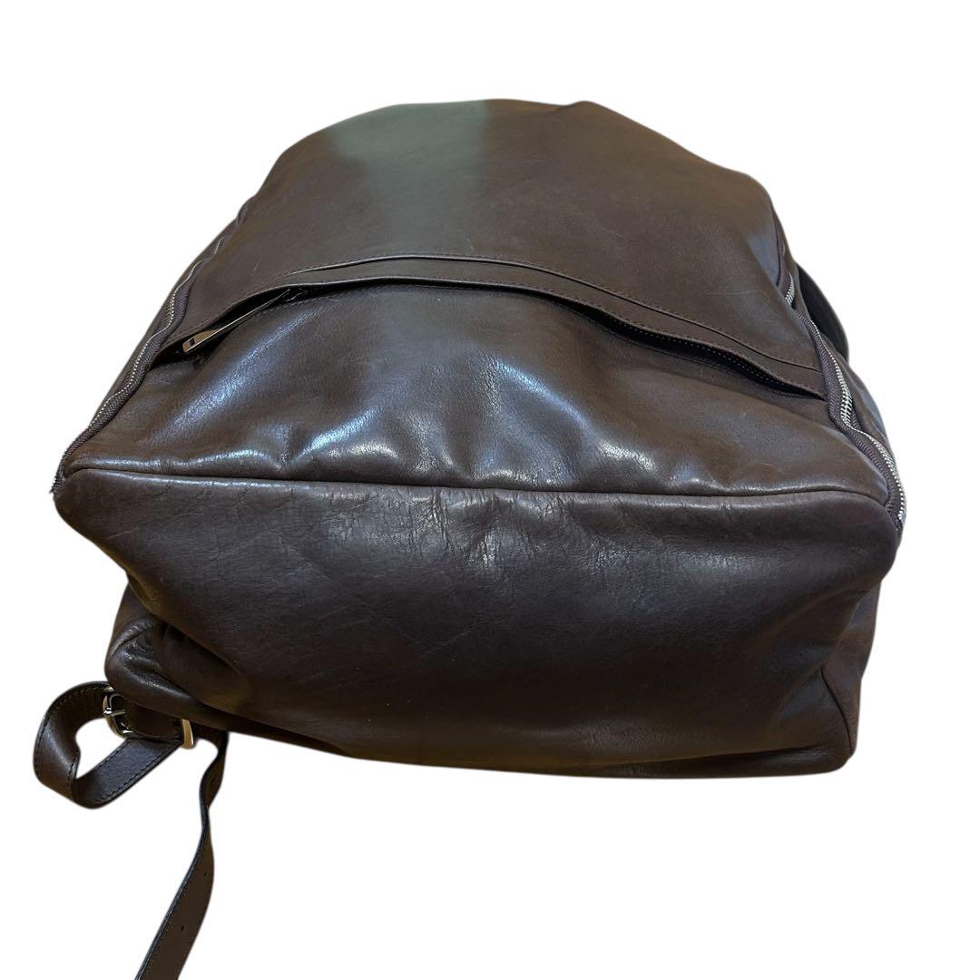 美品　パトリックステファンレザーリュックバックパック　ブラウン　大容量　二層