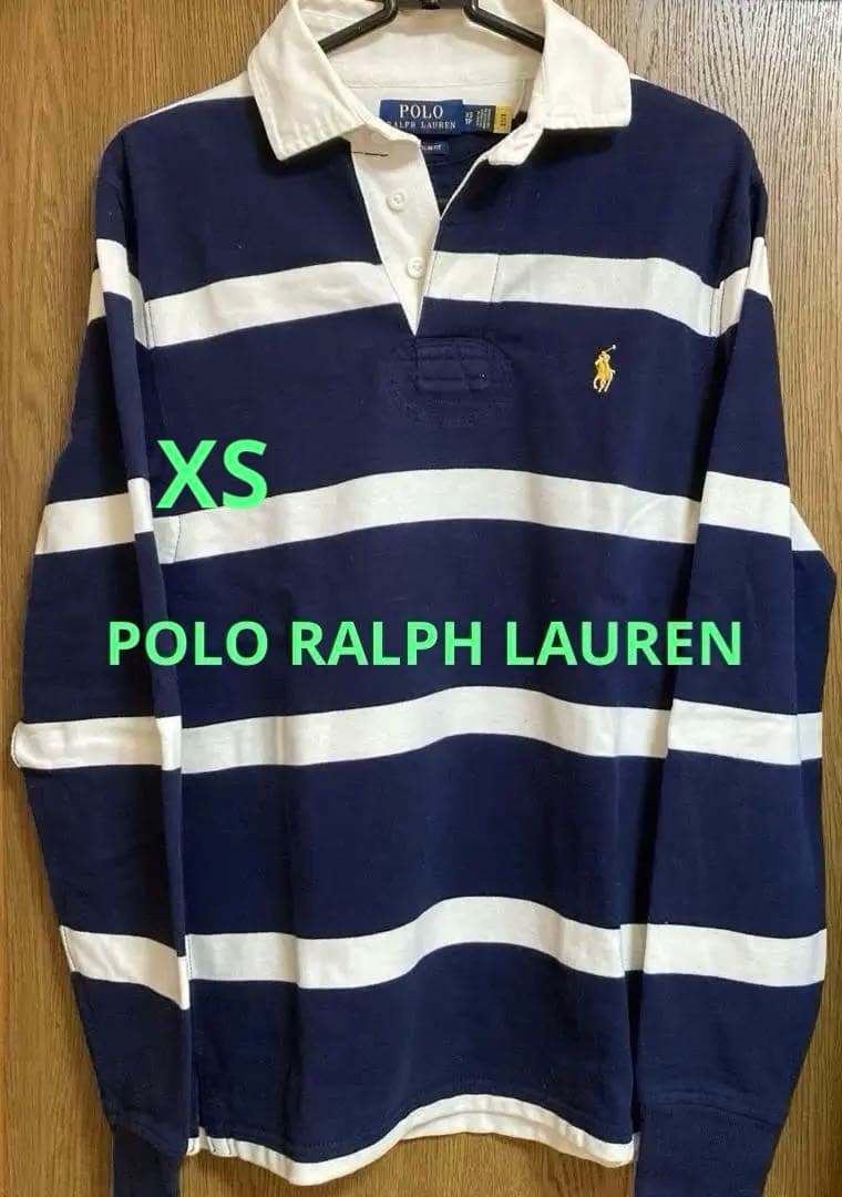 Polo Ralph Lauren ポロシャツ 裏起毛XS ネイビー/ホワイト