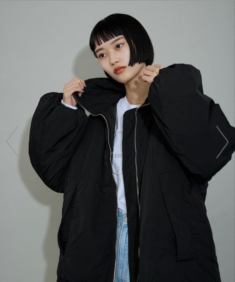 【ADAMETROPE'FEMME】 マルチWAYミドル丈ボアコンビブルゾン