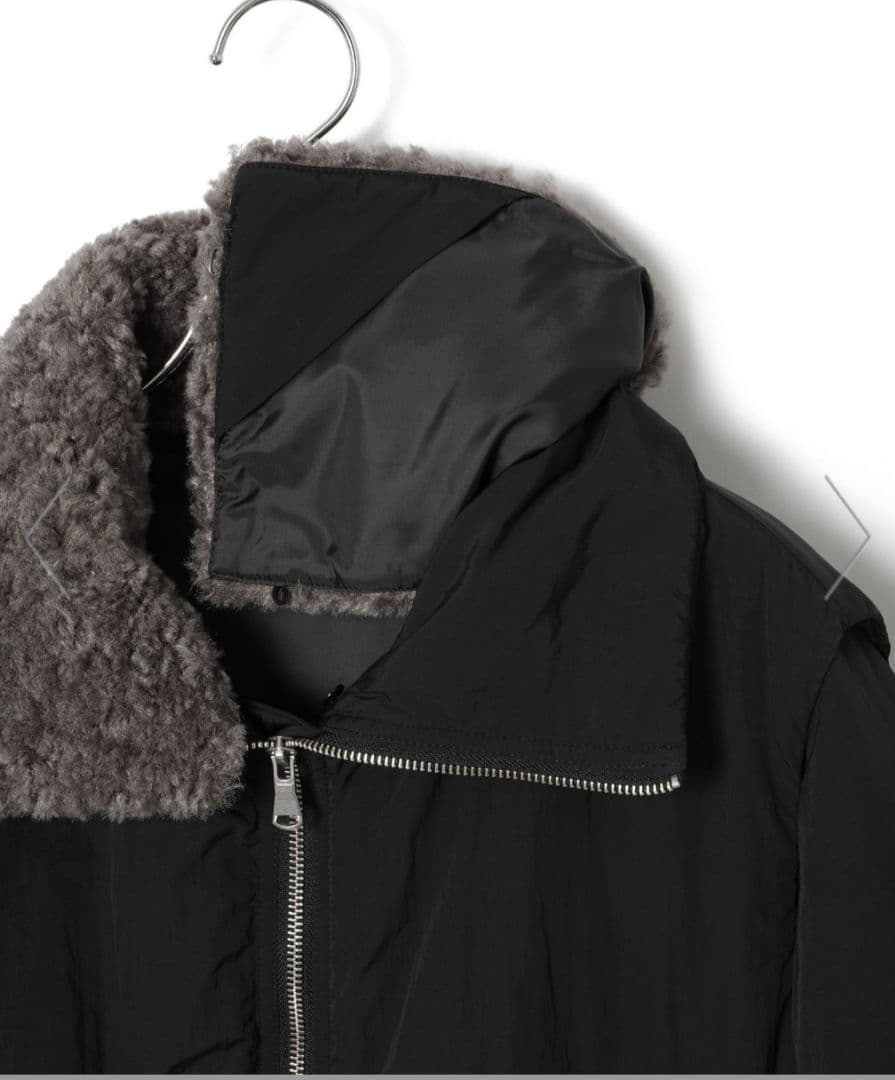 【ADAMETROPE'FEMME】 マルチWAYミドル丈ボアコンビブルゾン