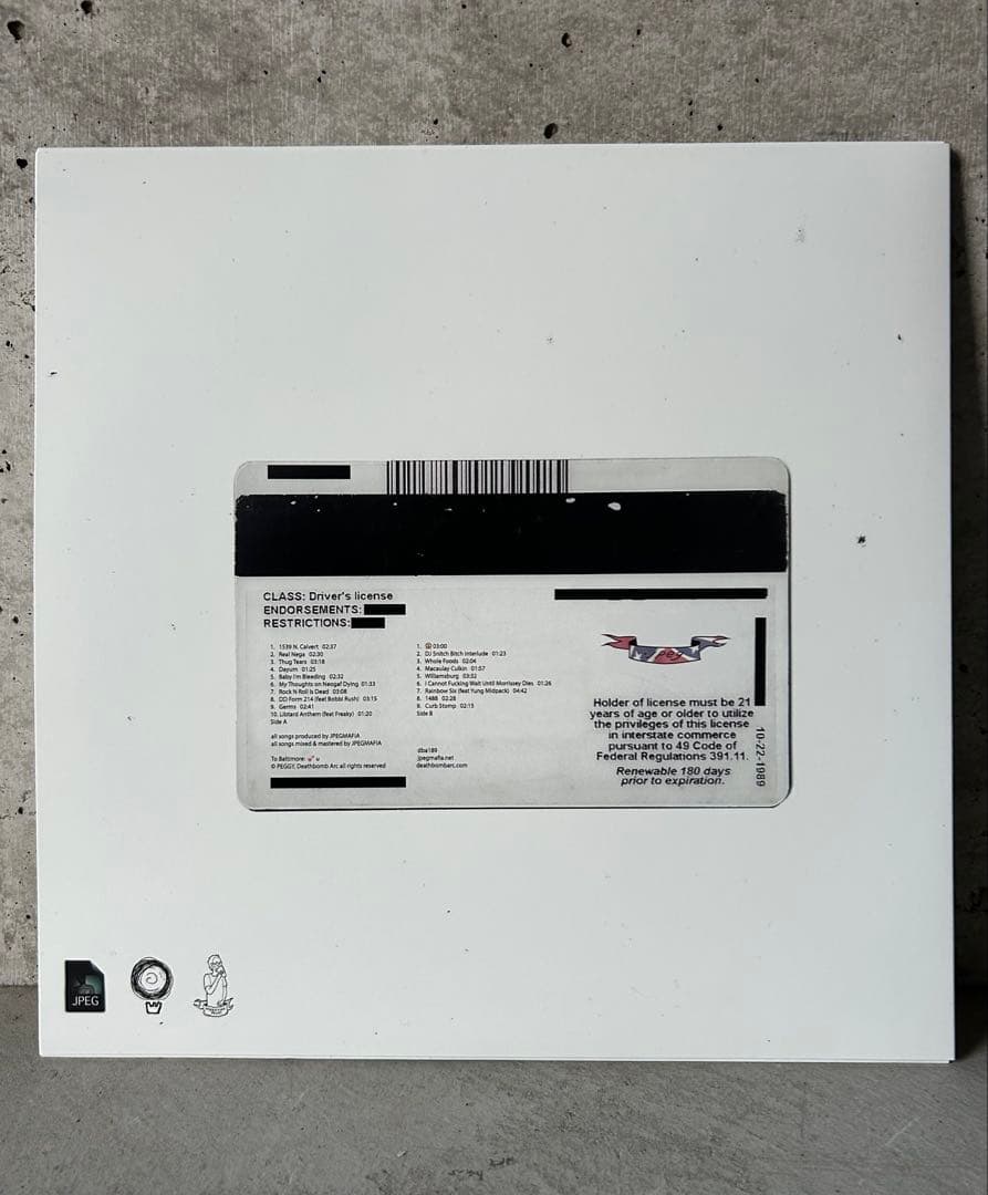 新品 サイン入り JPEGMAFIA VETERAN 1stプレス レコード