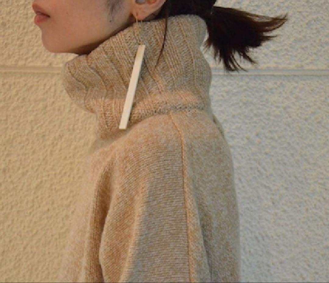 極美品❤️ティッカ ticca タートルネックニットワンピース　グレー　チュニック