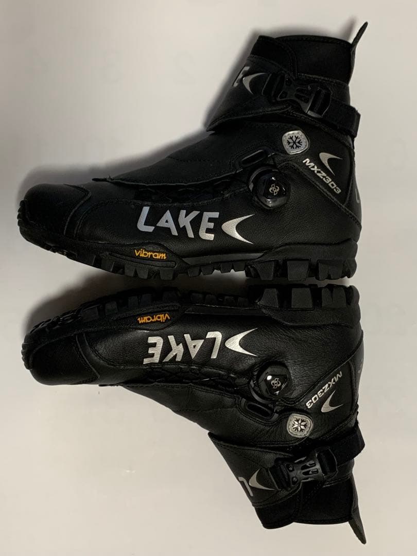 43サイズ　LAKE MXZ303 ウインターサイクリングブーツ　ブラック