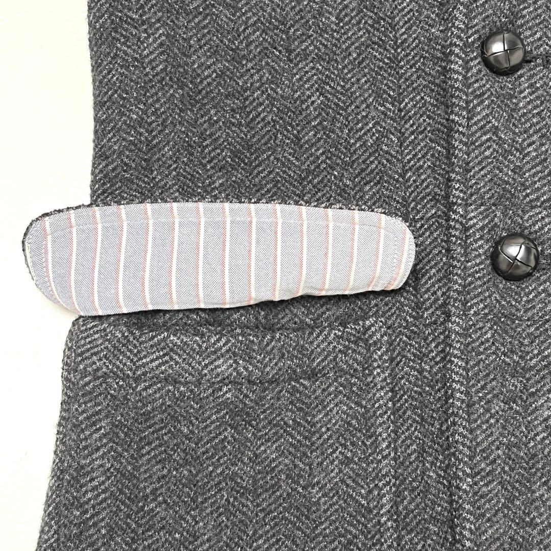 【美品】Ralph Lauren/ヘリンボーン/上質圧縮ウールニット(S)