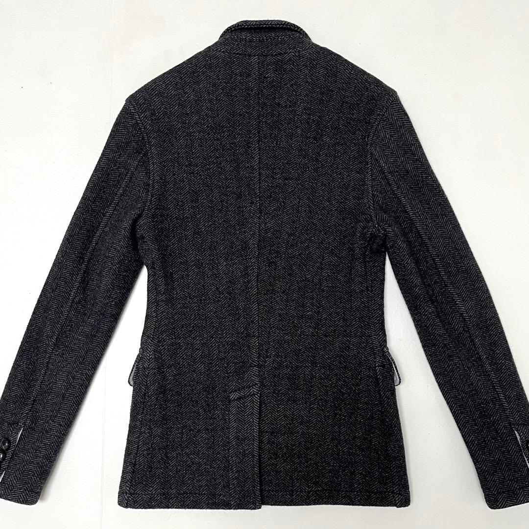 【美品】Ralph Lauren/ヘリンボーン/上質圧縮ウールニット(S)