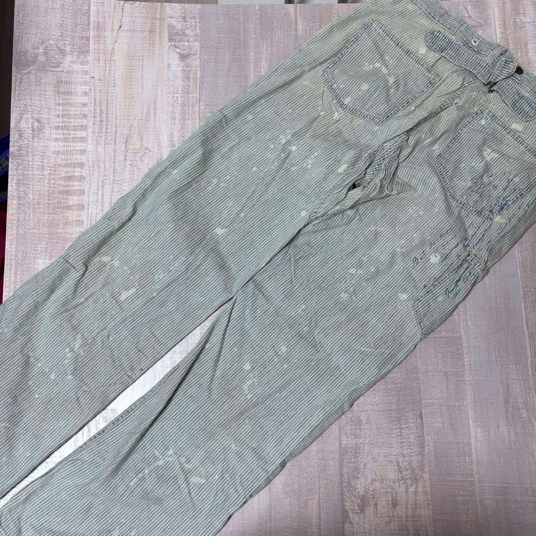 【メキシコ製】POLO by Ralph Laurenダブルニーヒッコリーパンツ