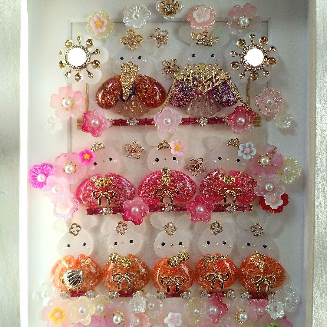 シーグラスアート　♡ひなまつり♡　うさねこver.　２Ｌサイズ程