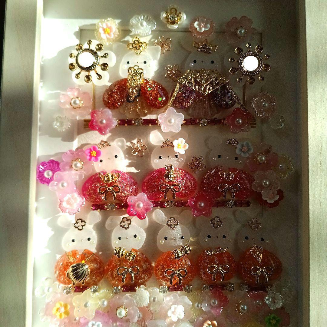 シーグラスアート　♡ひなまつり♡　うさねこver.　２Ｌサイズ程