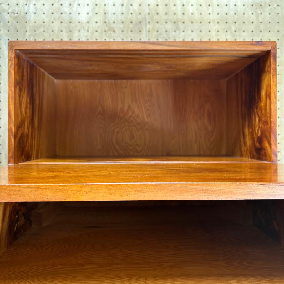 【昭和レトロ】天然木　屋久杉　箪笥　引き出し　小物入　飾り台　花台