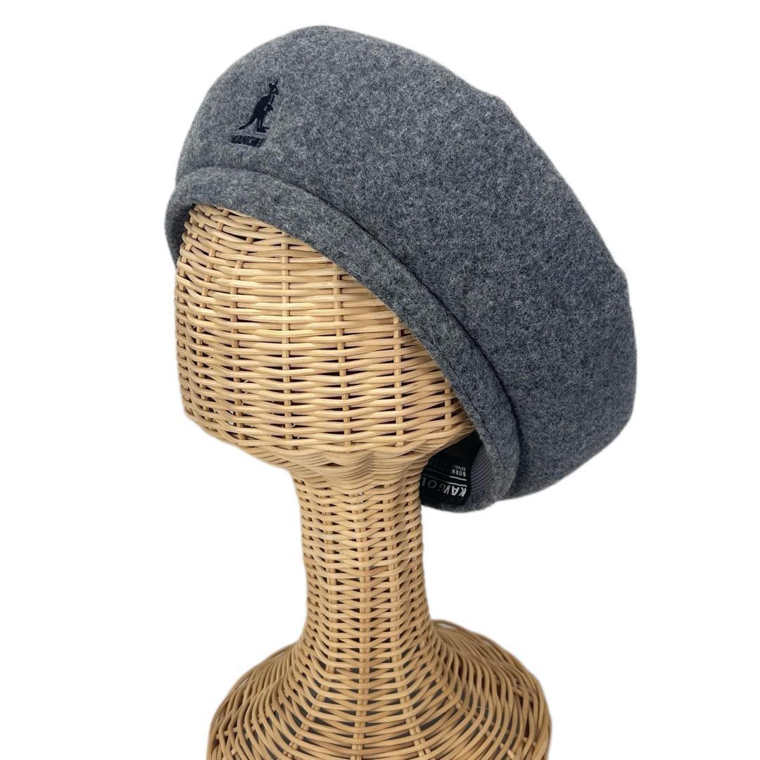 SALE⭐️BIGサイズ　KANGOL　ベレー　ウール素材　Gray　XLサイズ