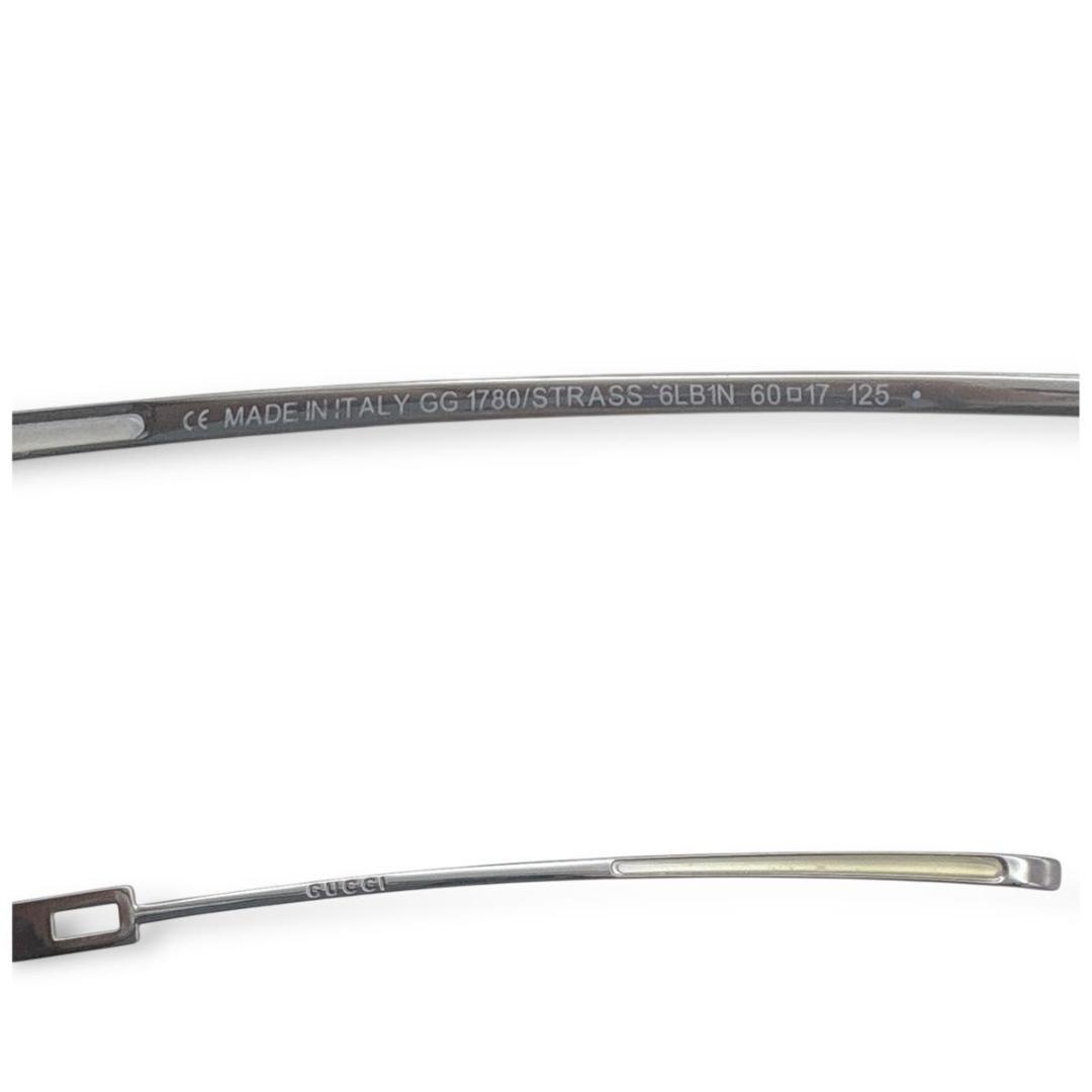 小物 GUCCI sunglasses rimless stone silver