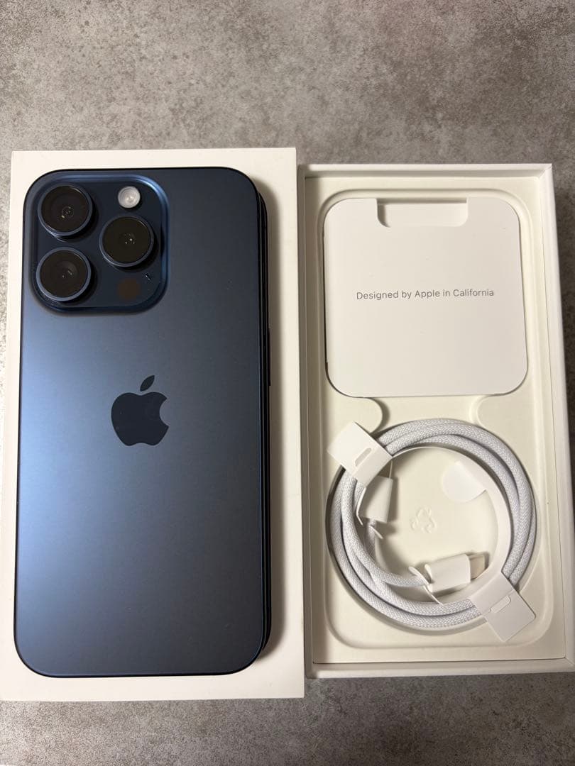 【最安値】iPhone15 pro 256gb ブルーチタニウム