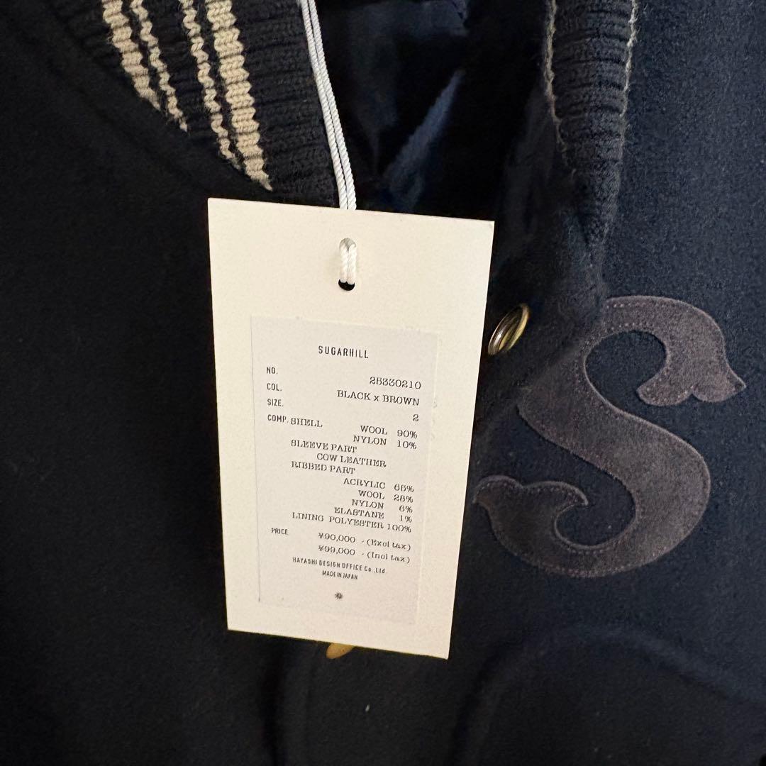 【SUGARHILL】LEATHER STUDIUM JACKET ブラック