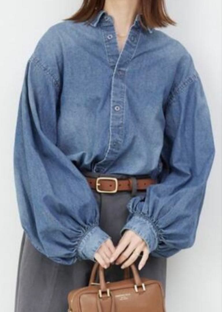SLOBE IENA LE DENIM WING SLEEVE シャツ