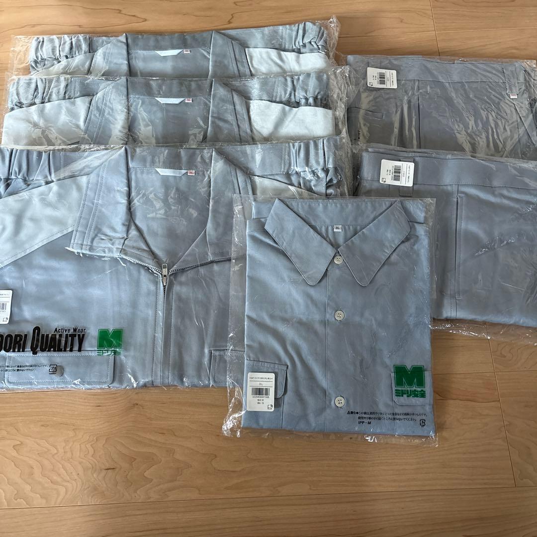 ミドリ安全　作業着　新品未使用　上着ズボンセット2点＋シャツ１点＋上着１　作業服