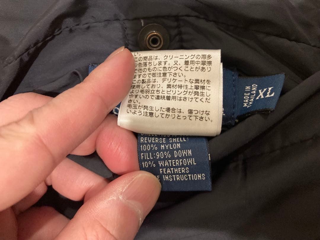 【スペシャル】ラルフローレン POLO リバーシブルダウンベスト 黒 90S