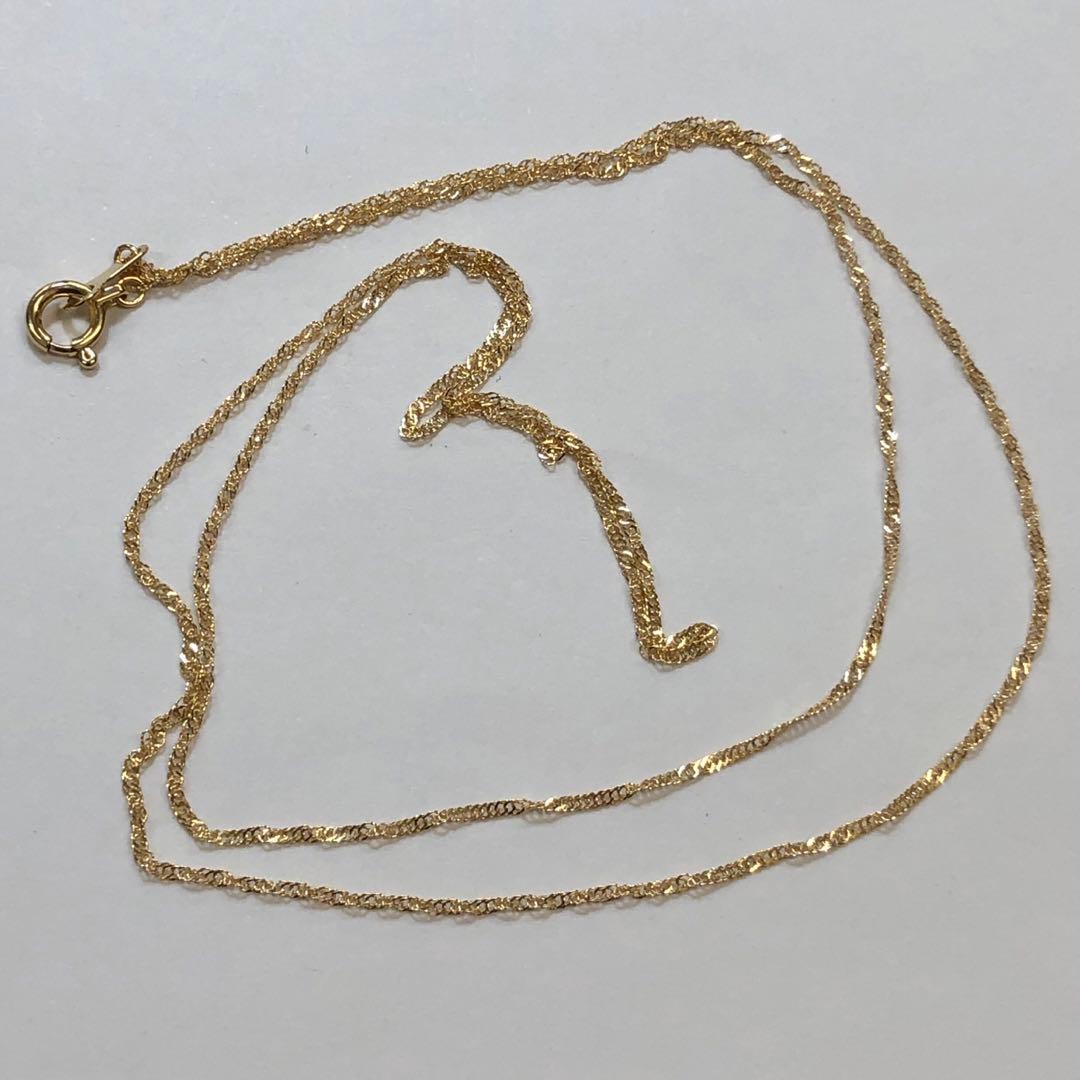 REE　40cm K18イエローゴールド スクリュー 18金ネックレス