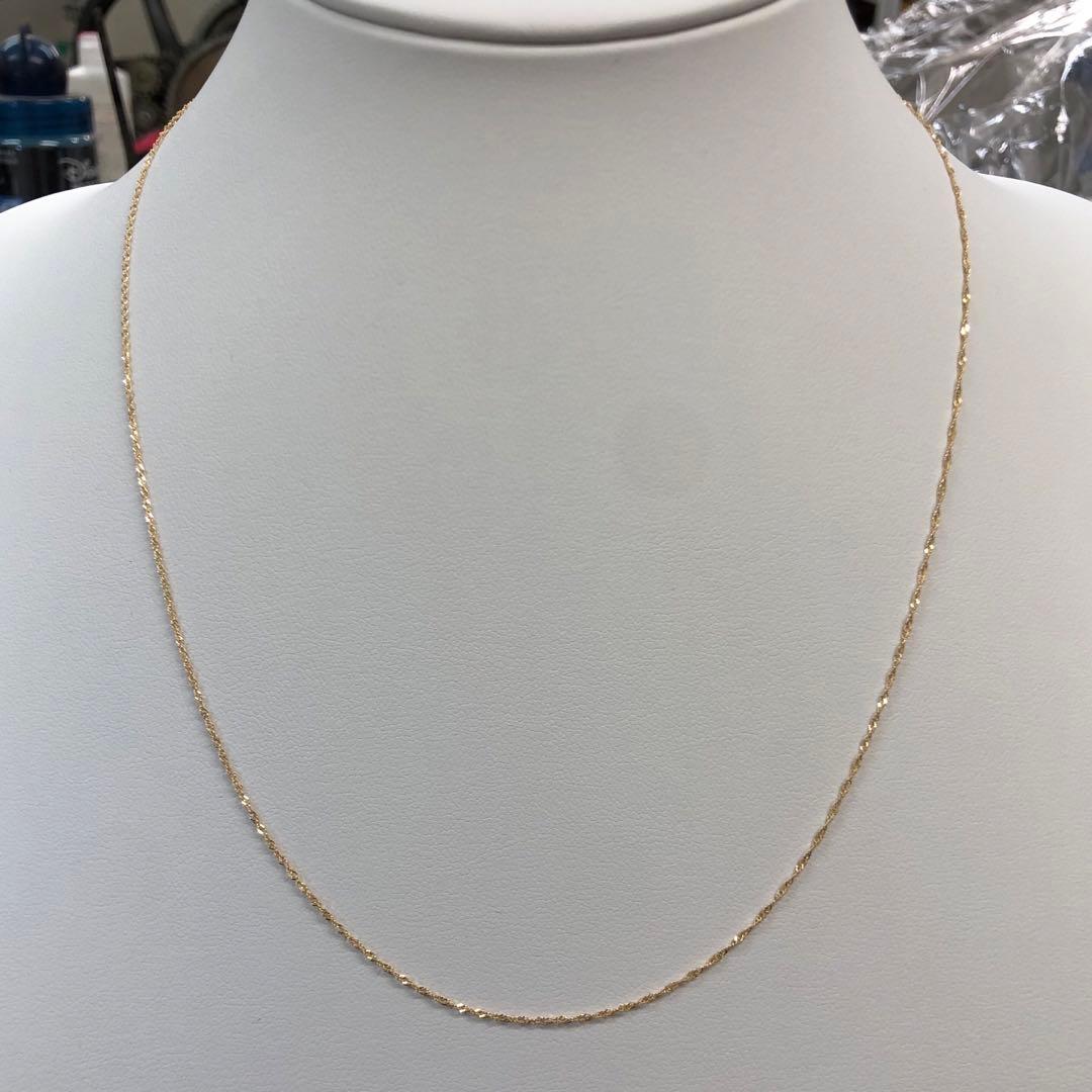 REE　40cm K18イエローゴールド スクリュー 18金ネックレス