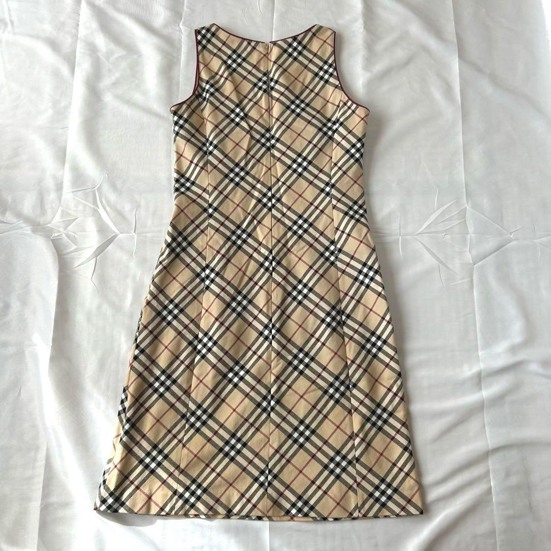 バーバリー ブルーレーベル ノースリーブ ワンピース ノバチェック ホースロゴ