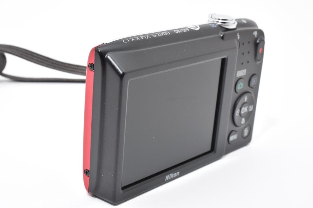 美品Nikon COOLPIX S2900レッド　コンパクトデジタルカメラ971