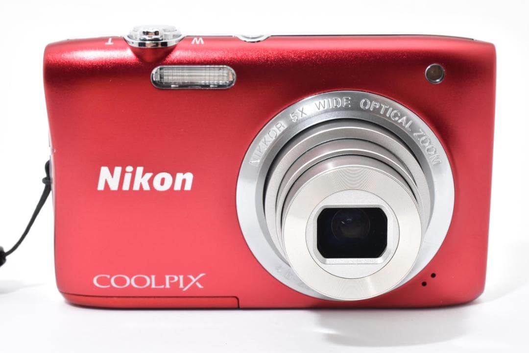 美品Nikon COOLPIX S2900レッド　コンパクトデジタルカメラ971